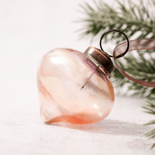 Boule de Noël lanterne, décoration sapin artisanale fleurs séchées - Flowrette