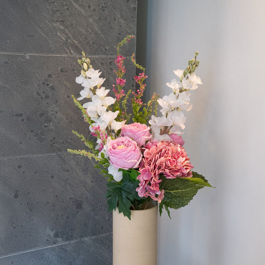 Bouquet de fleurs artificielles Juliette, composition florale vue de face - Flowrette
