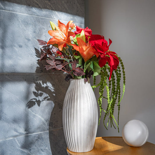 Bouquet de fleurs artificielles Gabrielle, composition florale romantique - Flowrette