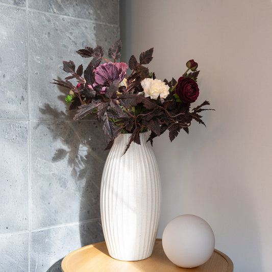 Bouquet de fleurs artificielles Ophélie, composition florale aux teintes douces - Flowrette