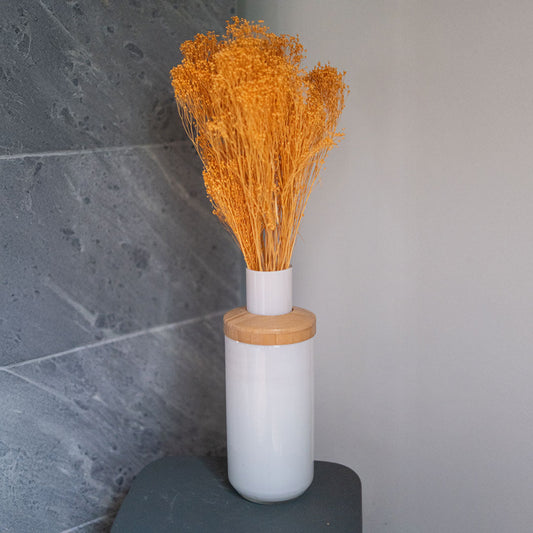 Botte Broom Bloom terracotta fleurs séchées, vue d'ensemble bouquet - Flowrette