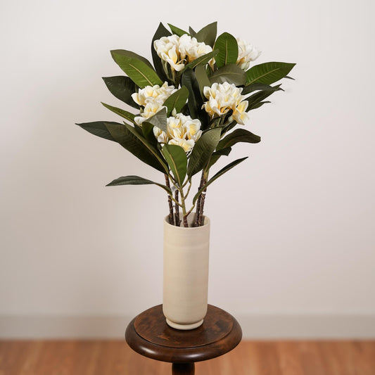 Fleur de frangipanier artificielle jaune
