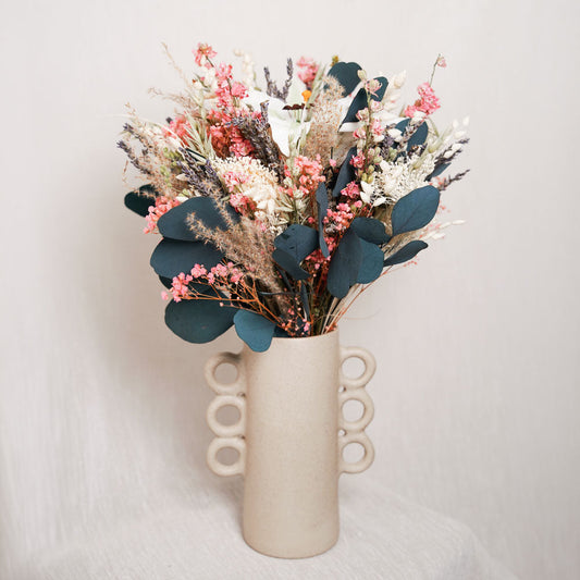 Bouquet mixte Proust, vue d'ensemble fleurs séchées et papier - Flowrette