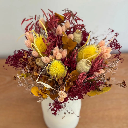 Bouquet fleurs séchées et stabilisées Edouard