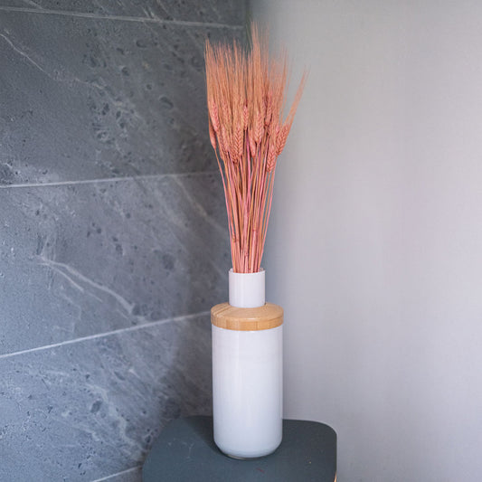 Flowrette fleurs séchées botte d'orge rose. Esprit bohème 