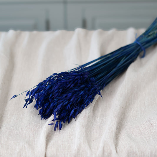 Botte d'avoine bleu intense séchée Flowrette en gros plan