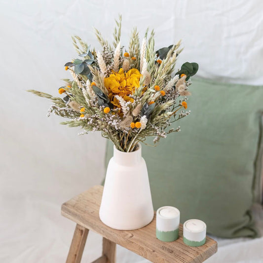 Bouquet Ambroise, gros plan sur les roses séchées - Flowrette