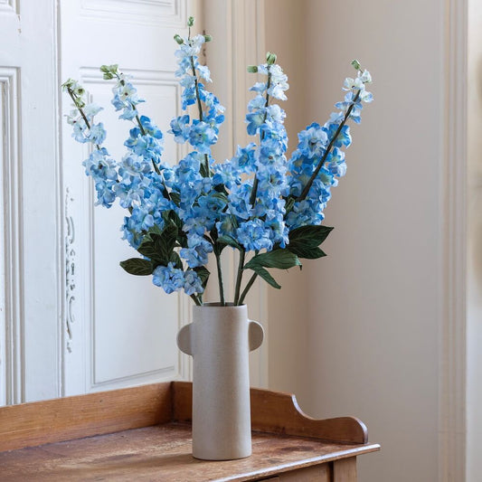 Bouquet Delphinium bleu en papier, vue détaillée - Flowrette