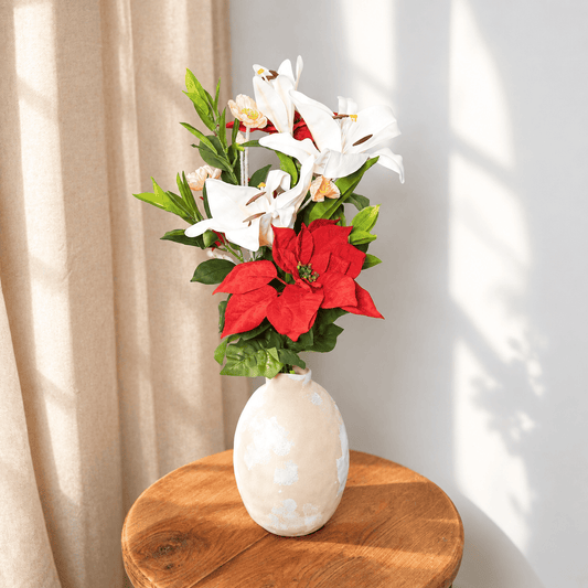 Bouquet de fleurs artificielles Célestine, composition florale élégante - Flowrette