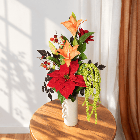 Bouquet de fleurs artificielles Gabrielle, composition florale romantique - Flowrette