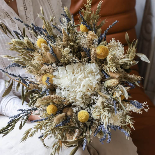 Bouquet Gautier en fleurs séchées et stabilisées, vue de face - Flowrette