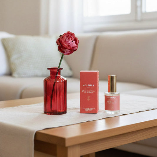 Duo parfumé Et si ce matin, coffret bougie et fleurs séchées poétique - Flowrette