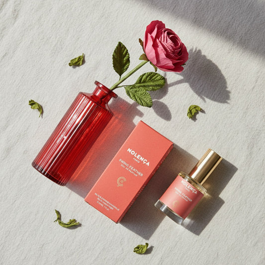 Duo parfumé Swing Feather, coffret bougie et fleurs séchées élégant - Flowrette