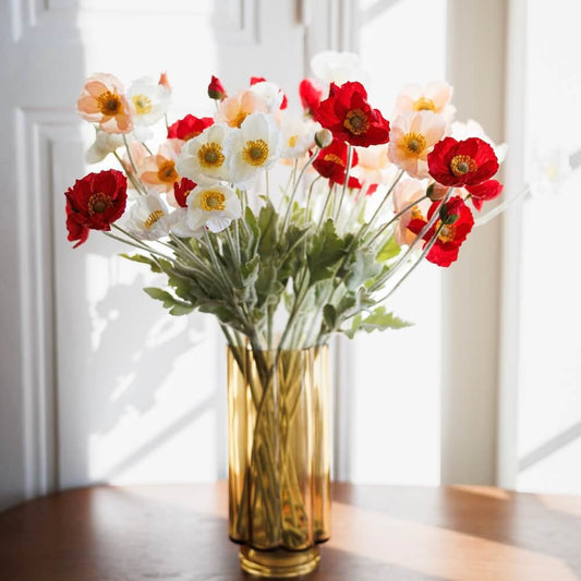 Bouquet de fleurs artificielles Pavots