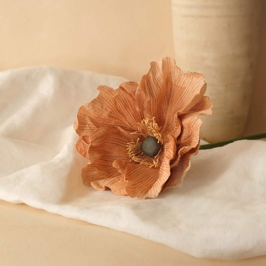 Large beige paper poppy