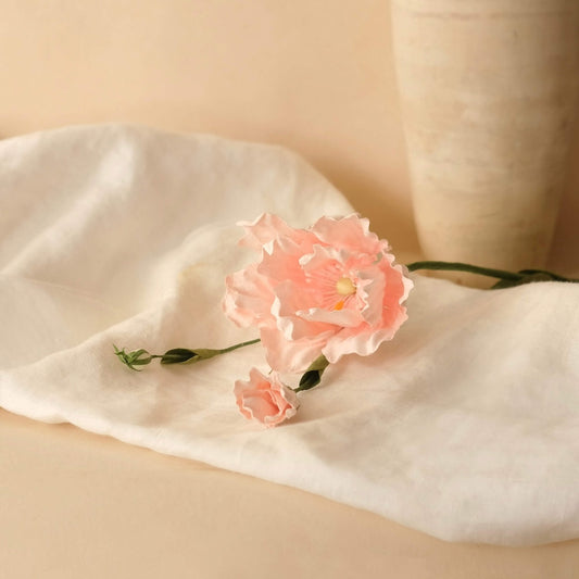 Lisianthus in pink paper