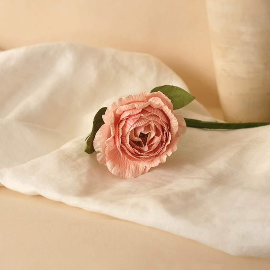 Pale pink paper camellia