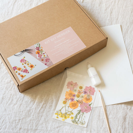 Kit DIY herbier abécédaire rose, résultat final - Flowrette