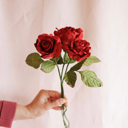 Little Rose Lady in red paper